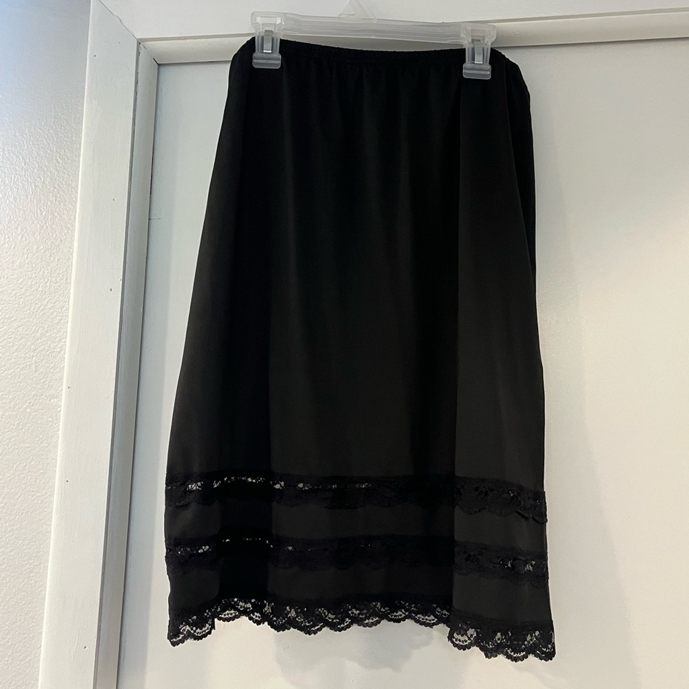 Black slip with black lace